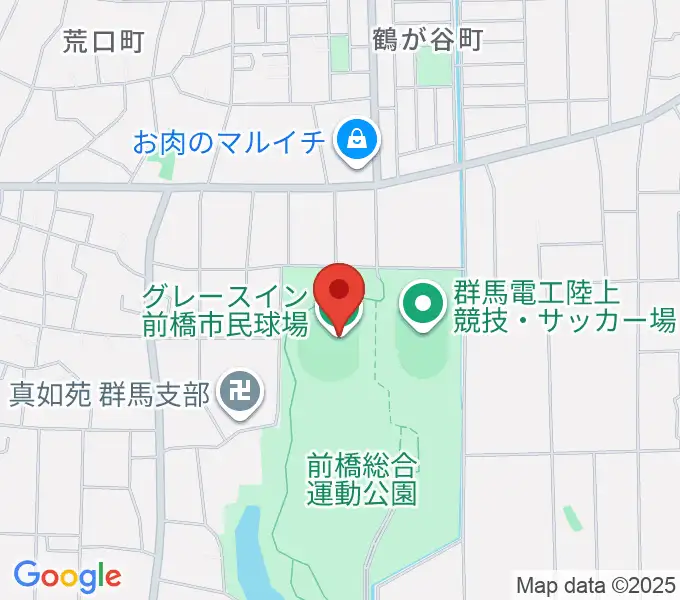 グレースイン前橋市民球場の地図
