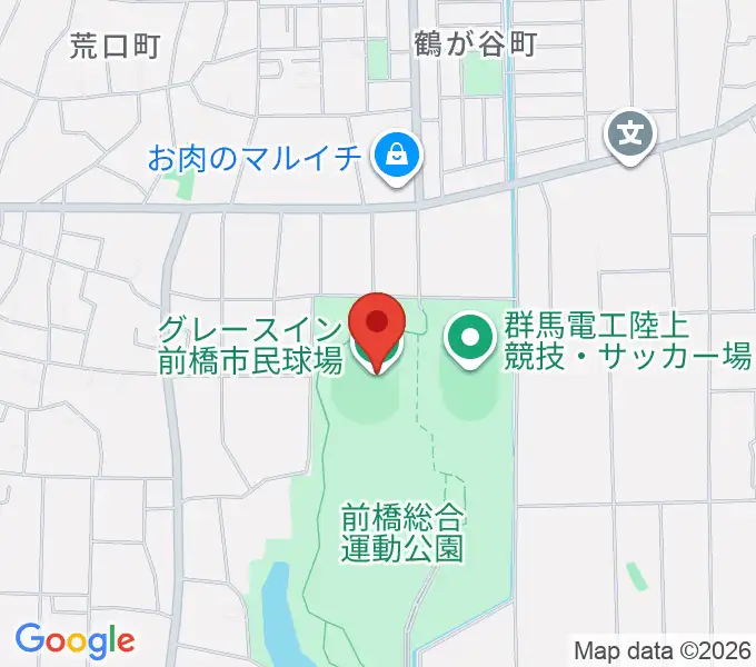 グレースイン前橋市民球場の地図