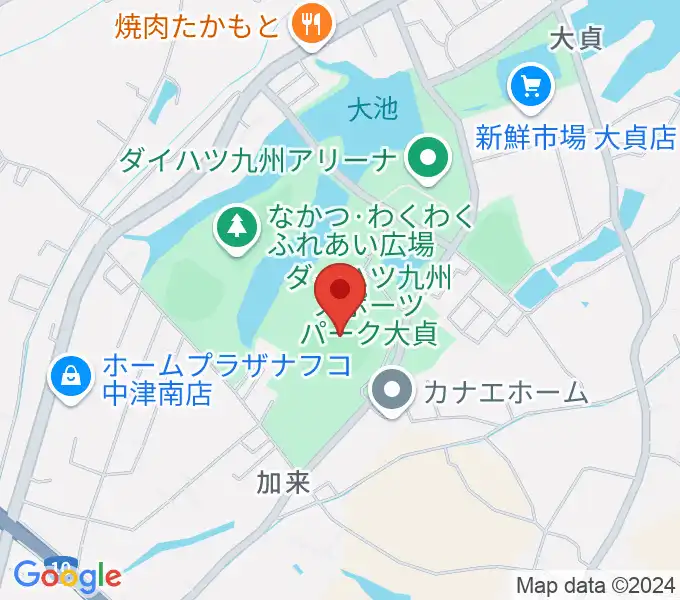 ダイハツ九州スタジアムの地図