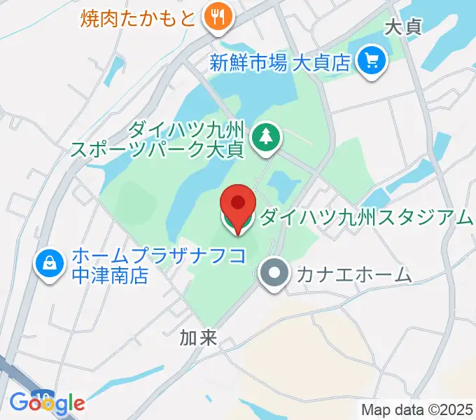 ダイハツ九州スタジアムの地図