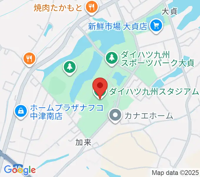 ダイハツ九州スタジアムの地図