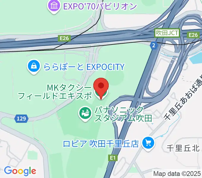 MKタクシーフィールドエキスポの地図