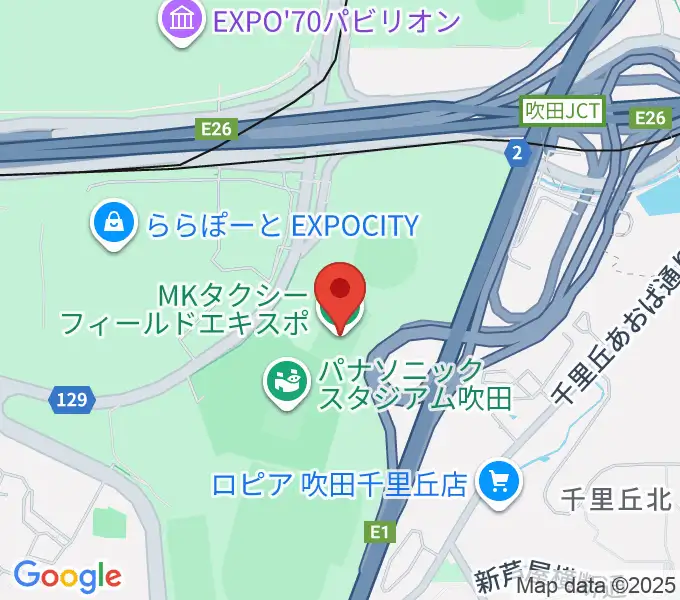 MKタクシーフィールドエキスポの地図