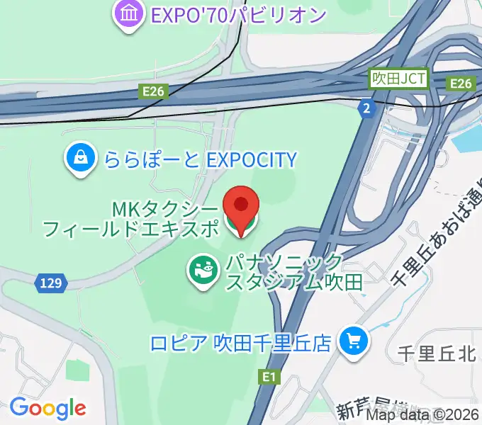 MKタクシーフィールドエキスポの地図