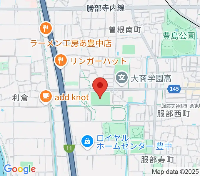 マリンフード豊中マルチグラウンドの地図