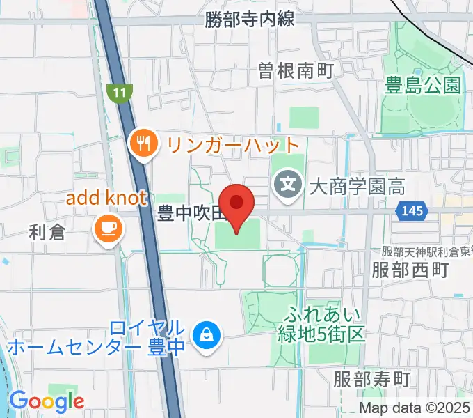 マリンフード豊中マルチグラウンドの地図