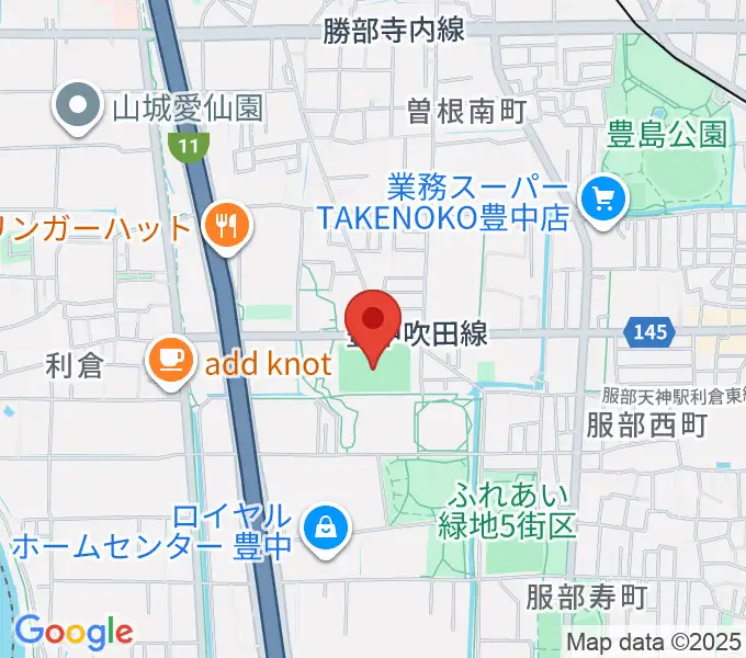 マリンフード豊中マルチグラウンドの地図