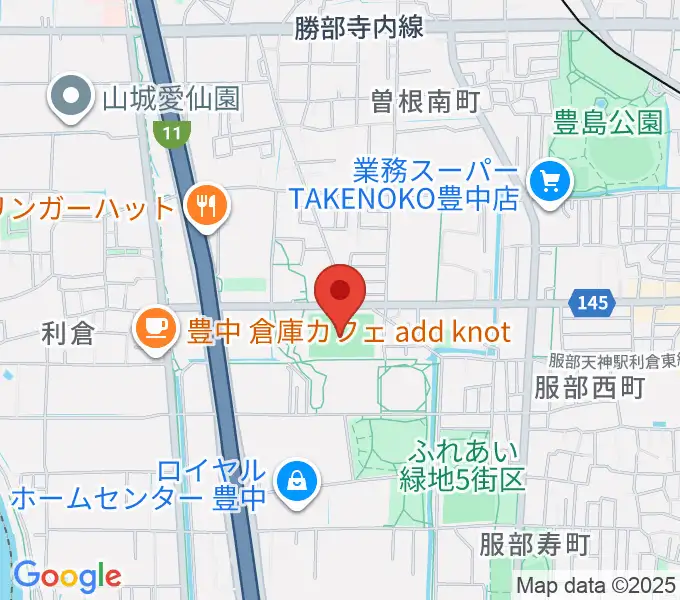 マリンフード豊中マルチグラウンドの地図