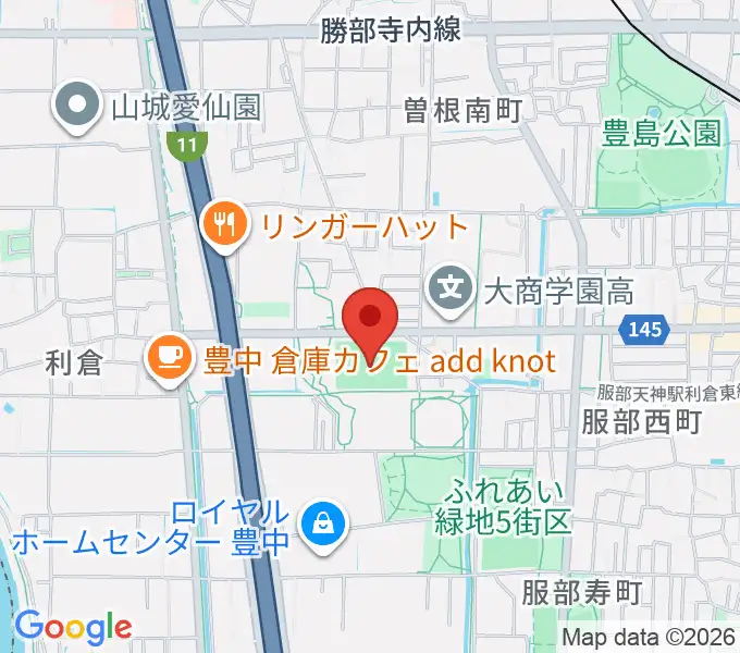 マリンフード豊中マルチグラウンドの地図