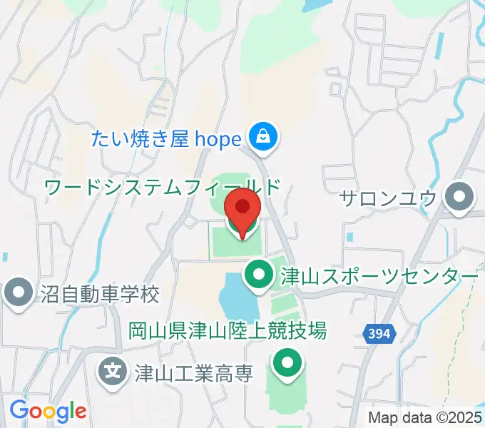 ワードシステムフィールドの地図