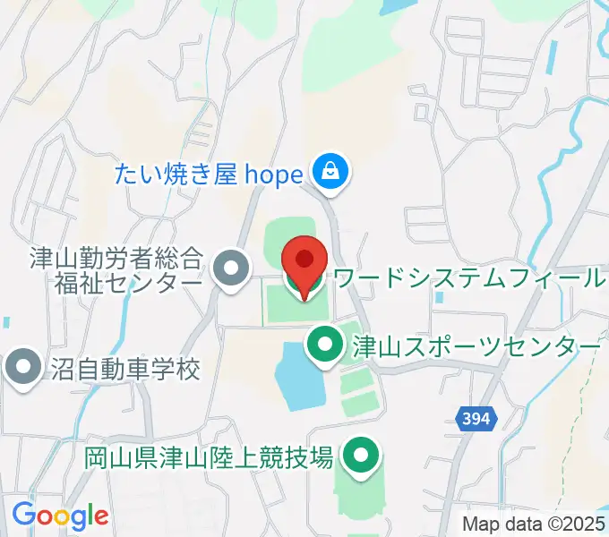 ワードシステムフィールドの地図