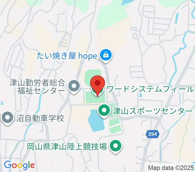 ワードシステムフィールドの地図