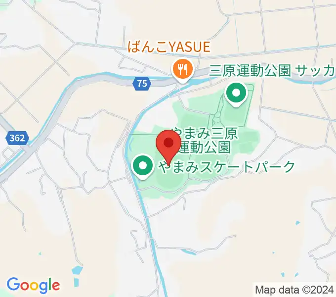 やまみ三原市陸上競技場の地図