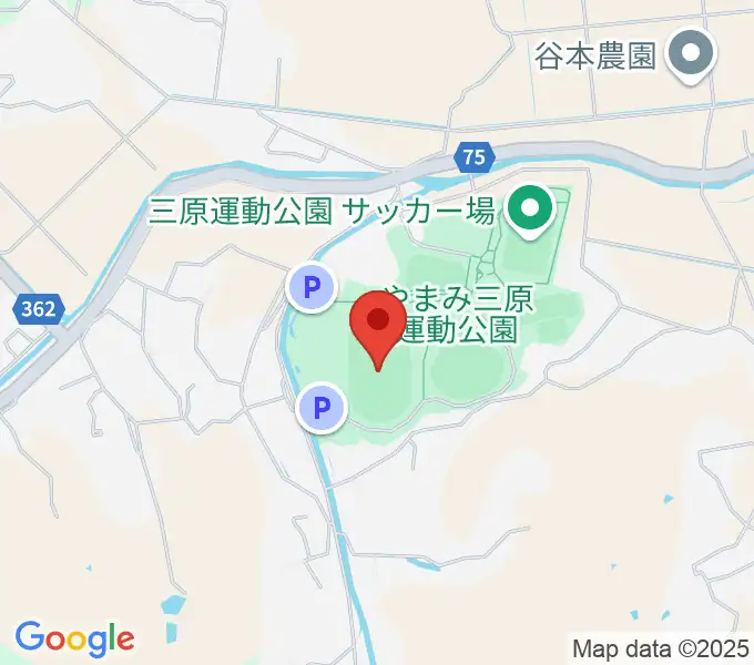 やまみ三原市陸上競技場の地図