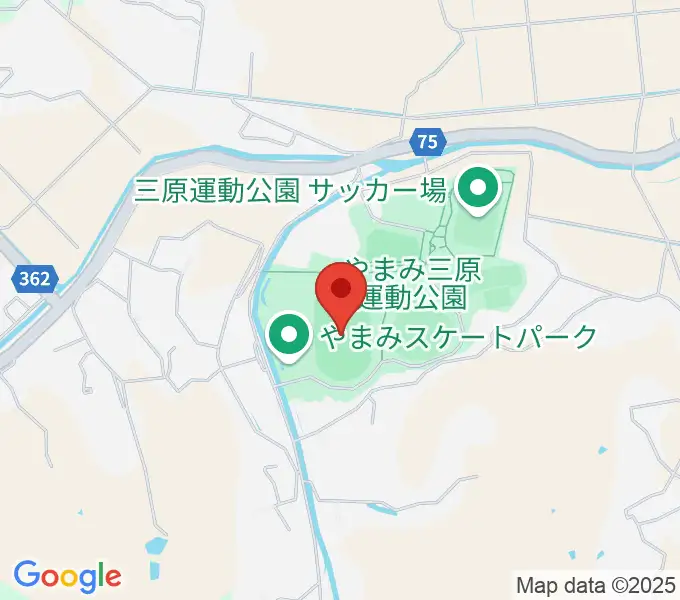 やまみ三原市陸上競技場の地図