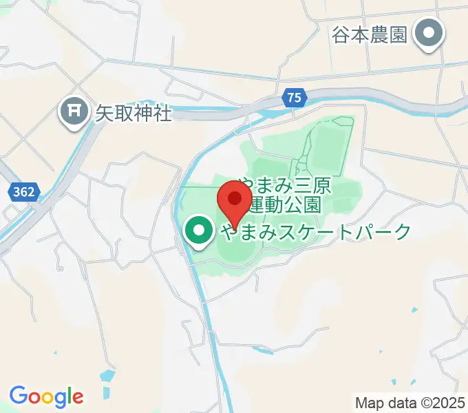 やまみ三原市陸上競技場の地図