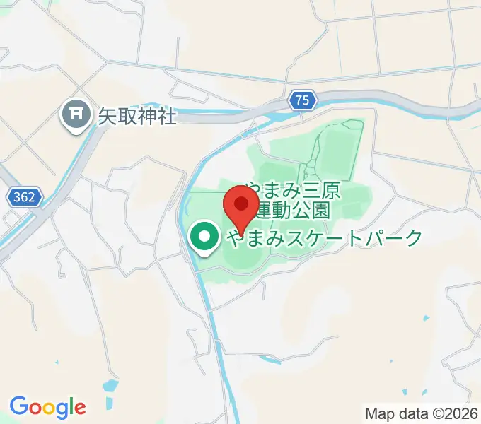 やまみ三原市陸上競技場の地図