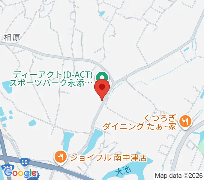 ディーアクトスポーツパーク永添の地図