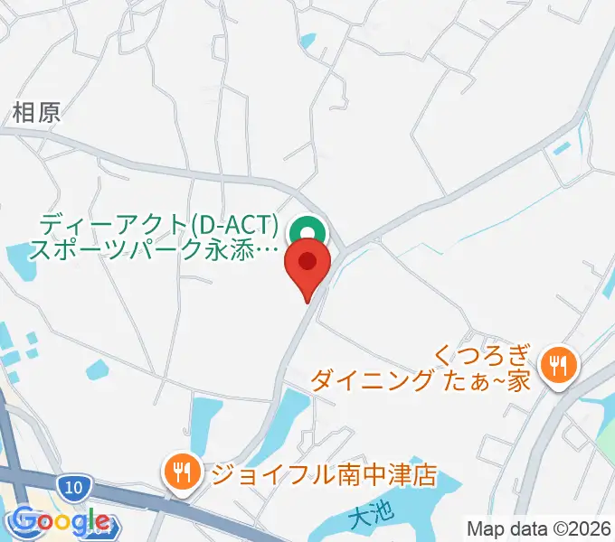 ディーアクトスポーツパーク永添の地図