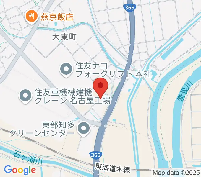 住友重機械温水プールの地図