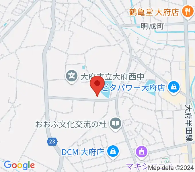 ナルキュウ体育センターの地図