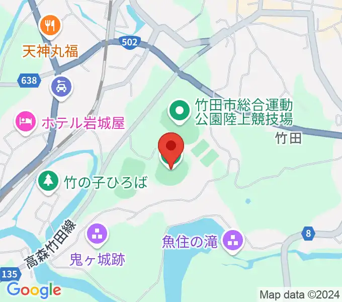 竹田丸福スタジアムの地図