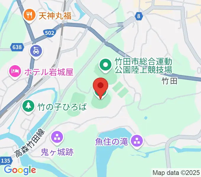 竹田丸福スタジアムの地図