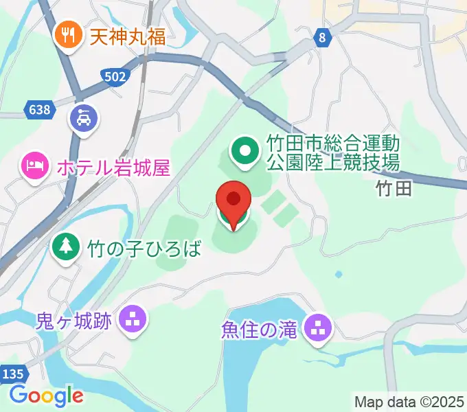 竹田丸福スタジアムの地図