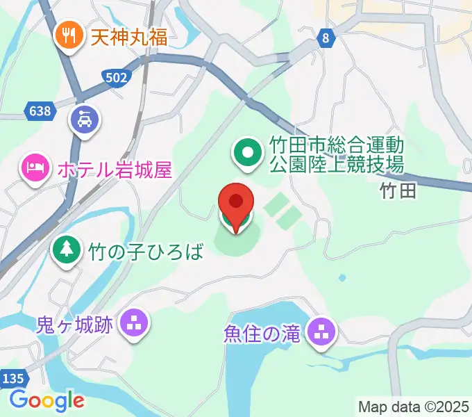 竹田丸福スタジアムの地図
