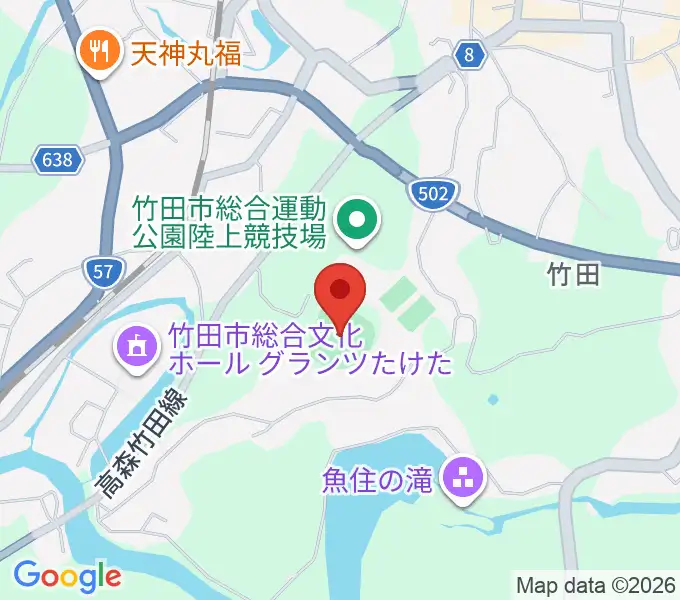 竹田丸福スタジアムの地図