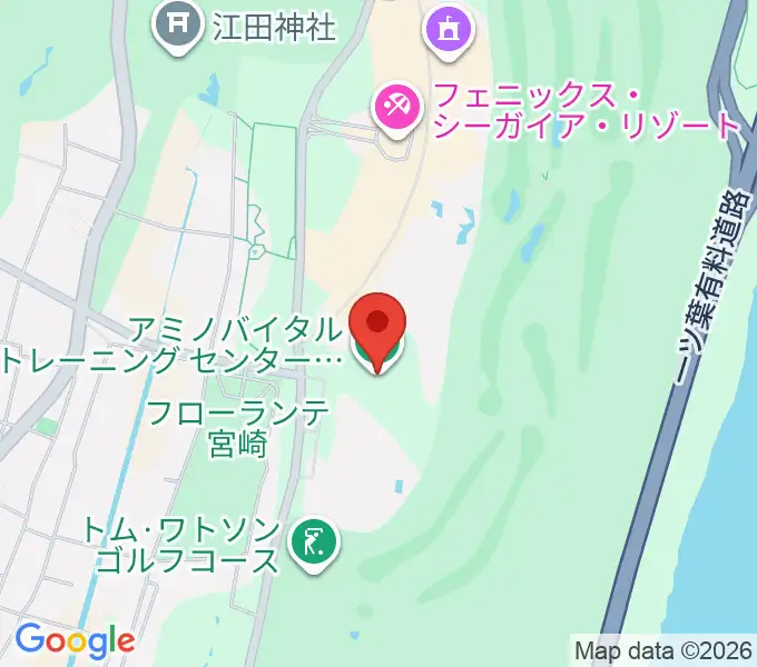 アミノバイタルトレーニングセンター宮崎の地図