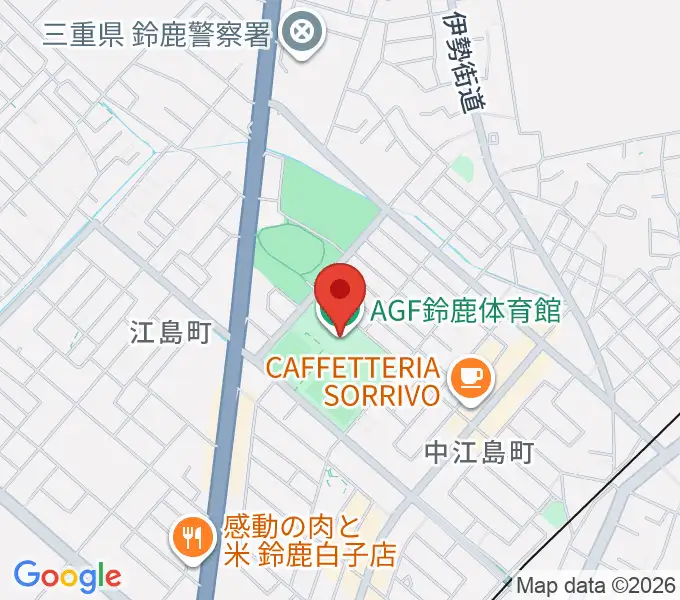 AGF鈴鹿体育館の地図