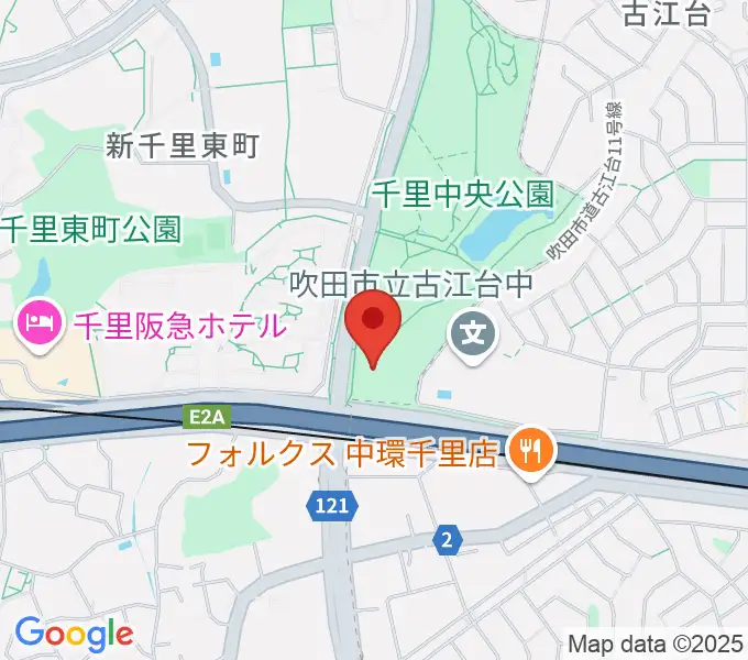 豊泉家千里体育館の地図