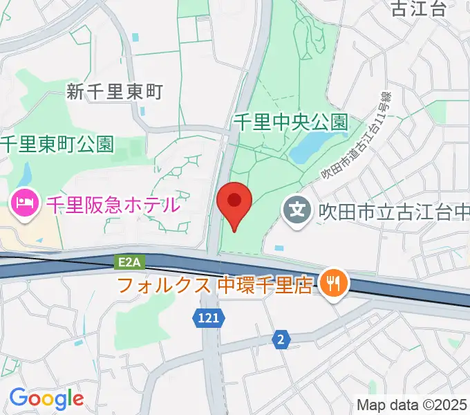 豊泉家千里体育館の地図