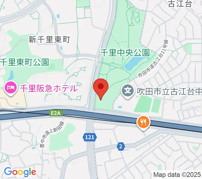 豊泉家千里体育館の地図