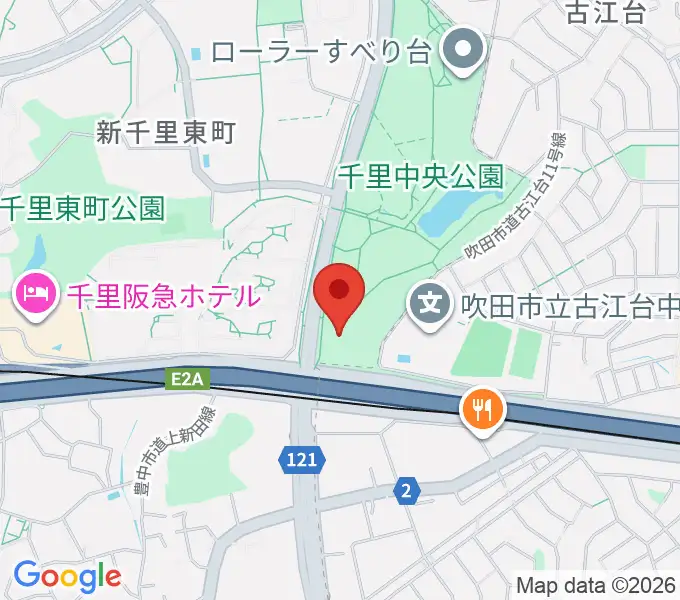 豊泉家千里体育館の地図