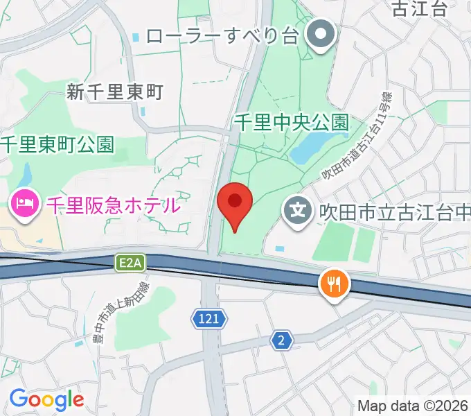 豊泉家千里体育館の地図