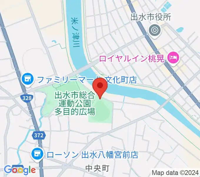 ブルーチップスタジアムの地図