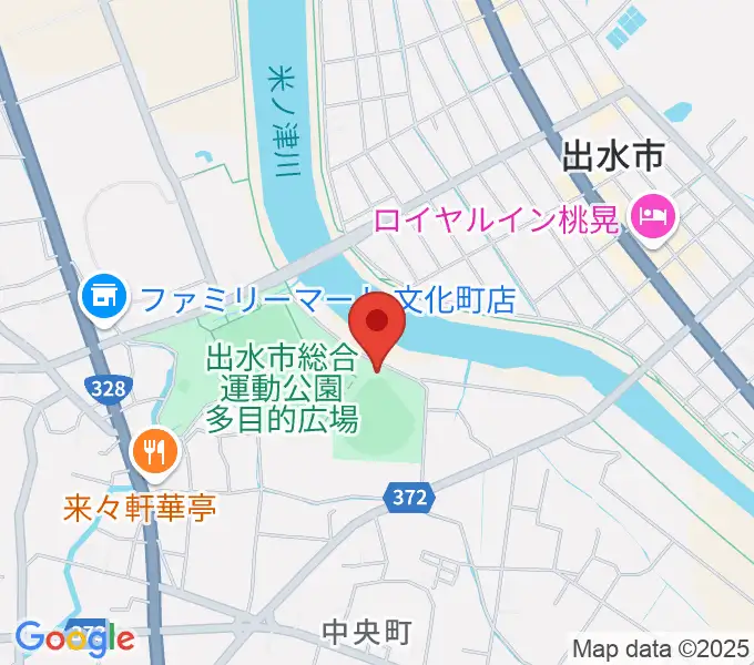 ブルーチップスタジアムの地図