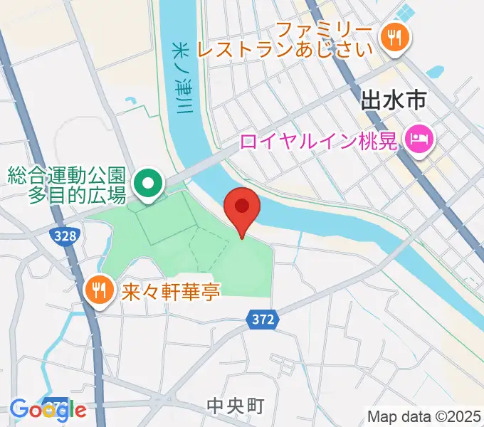 ブルーチップスタジアムの地図