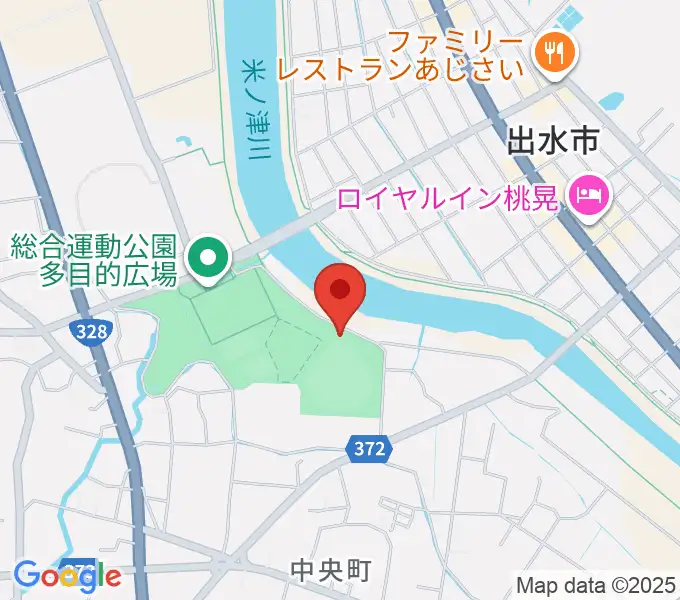ブルーチップスタジアムの地図