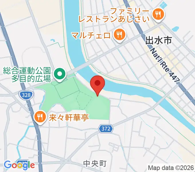ブルーチップスタジアムの地図