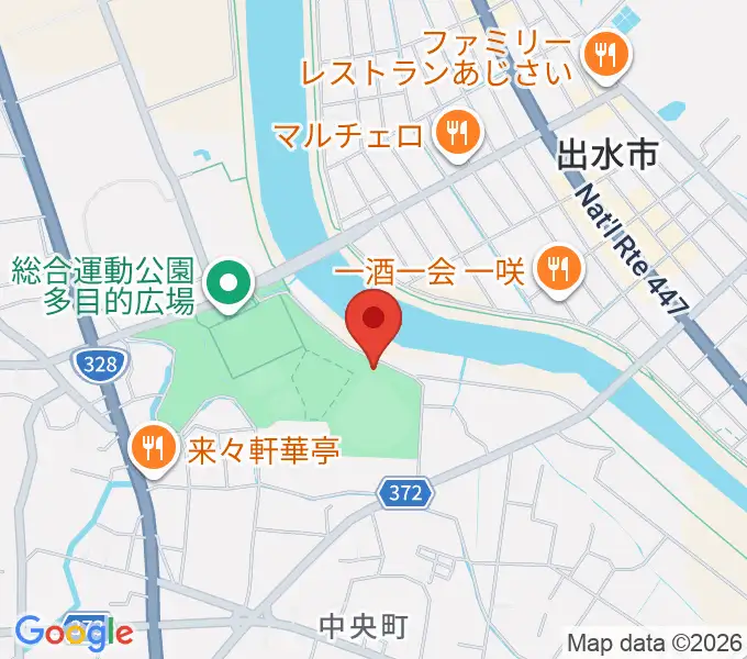 ブルーチップスタジアムの地図