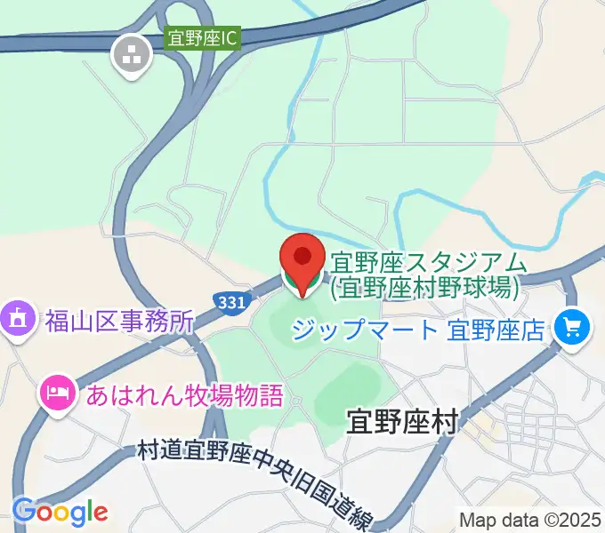 バイトするならエントリー宜野座スタジアムの地図