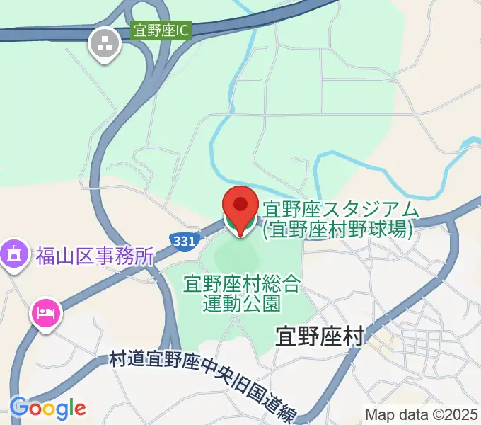バイトするならエントリー宜野座スタジアムの地図