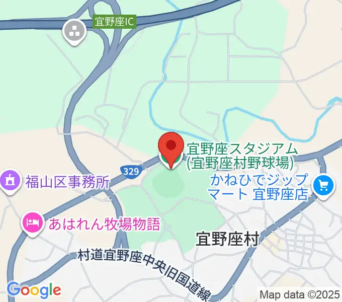 バイトするならエントリー宜野座スタジアムの地図