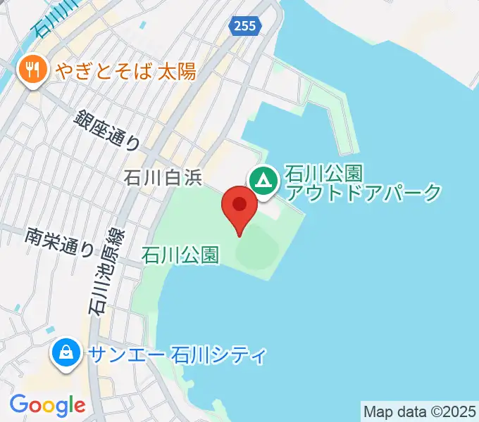 エナジックスタジアム石川の地図
