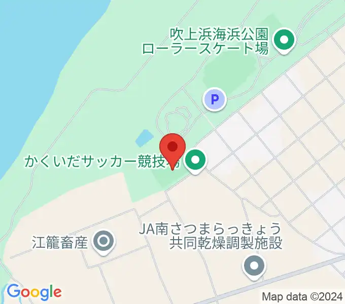 桷志田サッカー競技場の地図