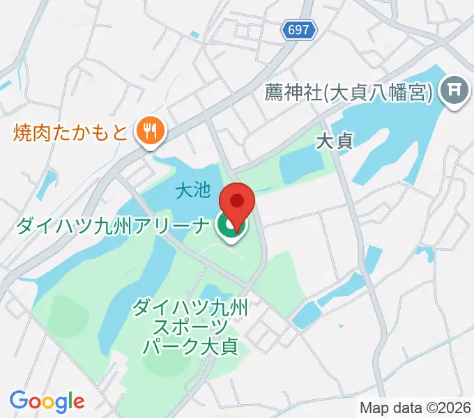 ダイハツ九州アリーナの地図