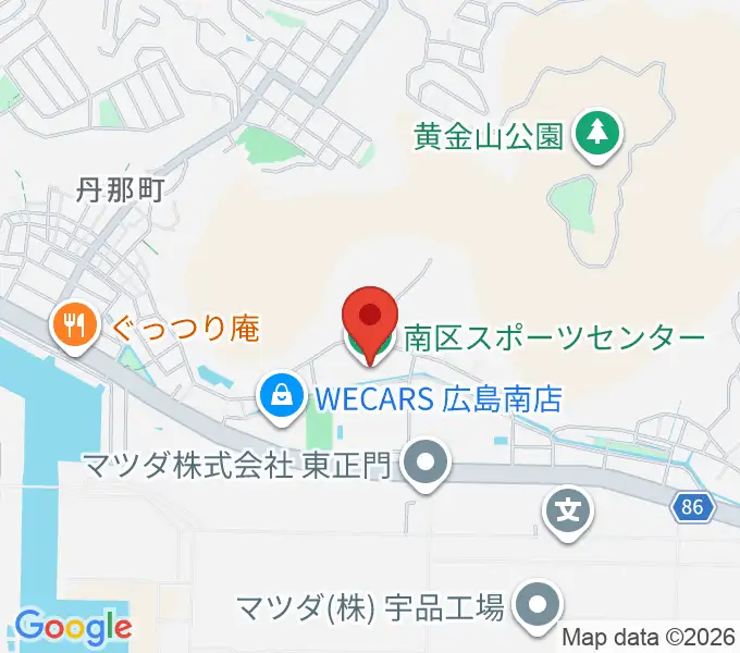 広島市南区スポーツセンターの地図